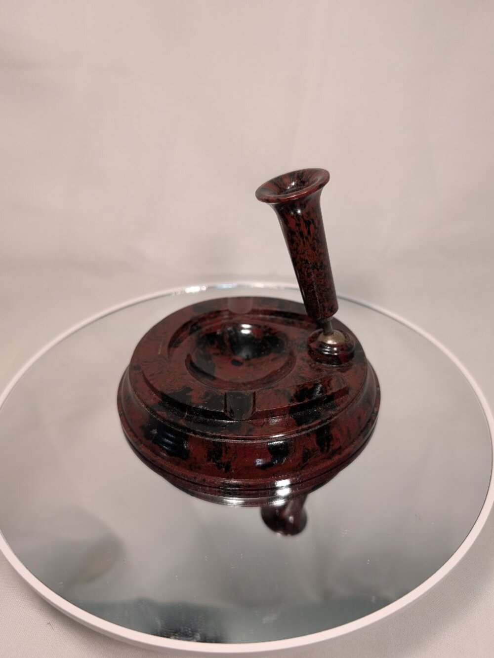 Ink Pen Stand Bakelite Marbleized Finish Office Decor